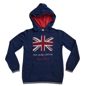 PEPE JEANS knit hooded CASHMERE sweatshirt sweater Union Jack